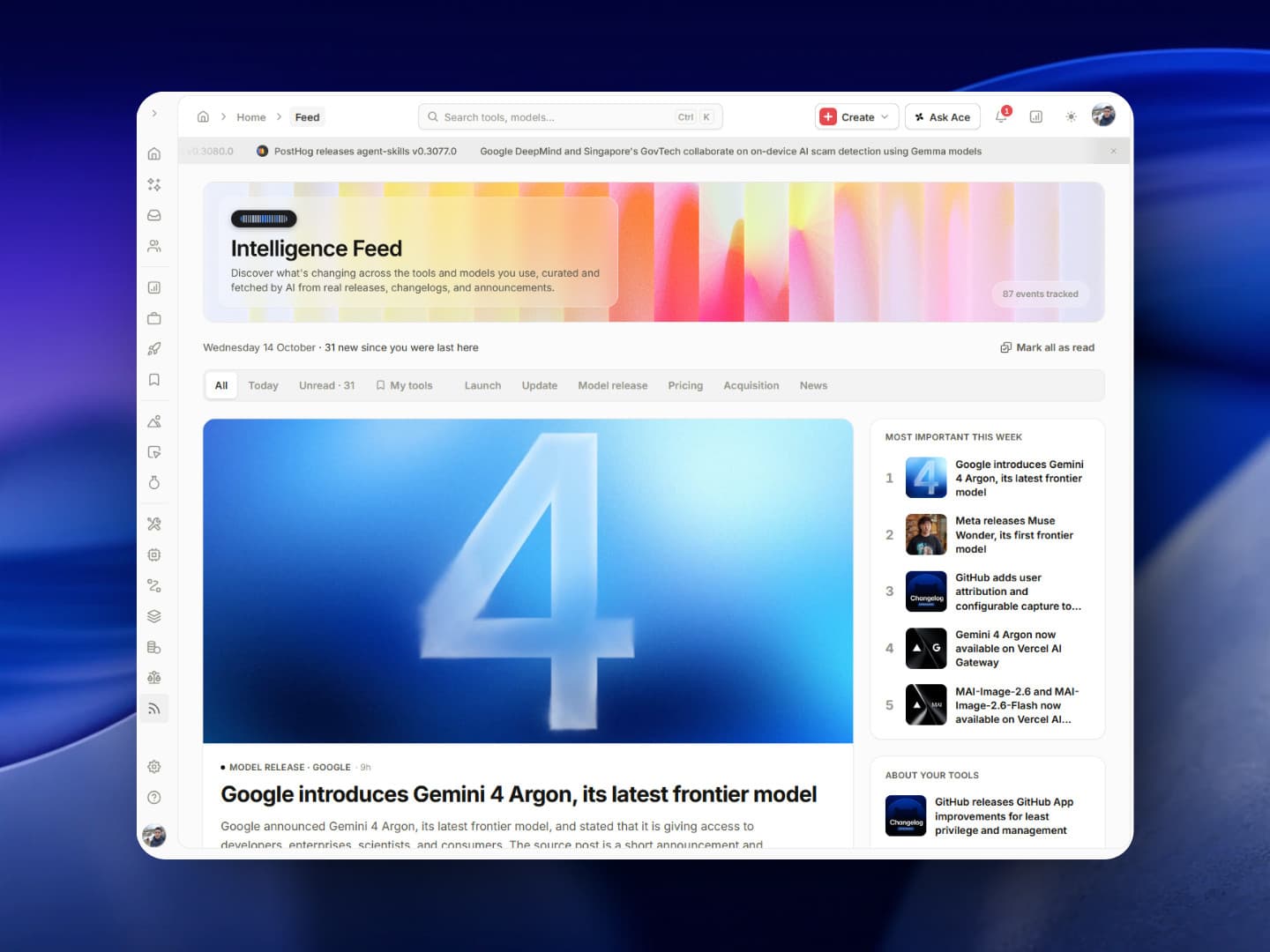 AI Agent News Aggregator | Daily Software Releases & Tech Industry